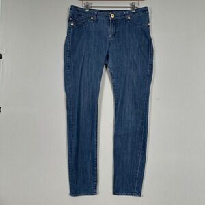 Rock & Republic Kashmere Skinny Jeans Blue Denim Gold Hardware
